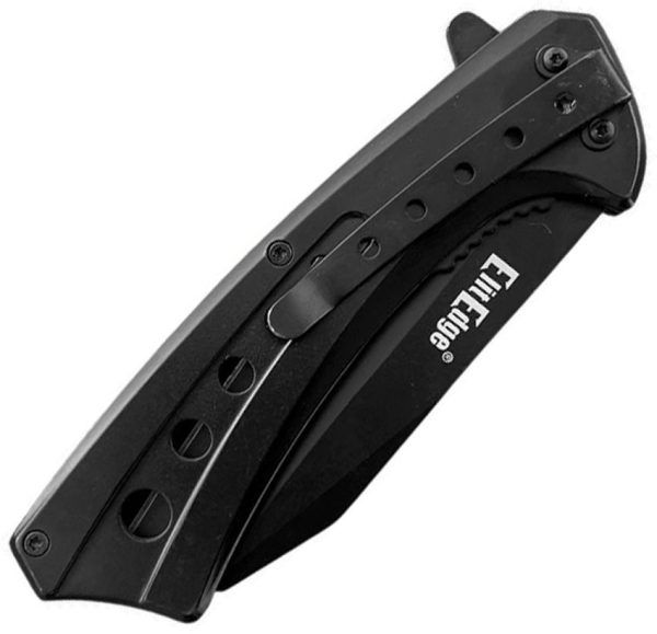 ElitEdge Linerlock A/O Black 3.5 inch Stainless Blade