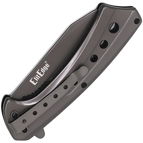 ElitEdge Linerlock A/O Gray 440C Coated Blade Knife