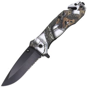 ElitEdge Linerlock A/O Black Camo Multi-Tool Knife