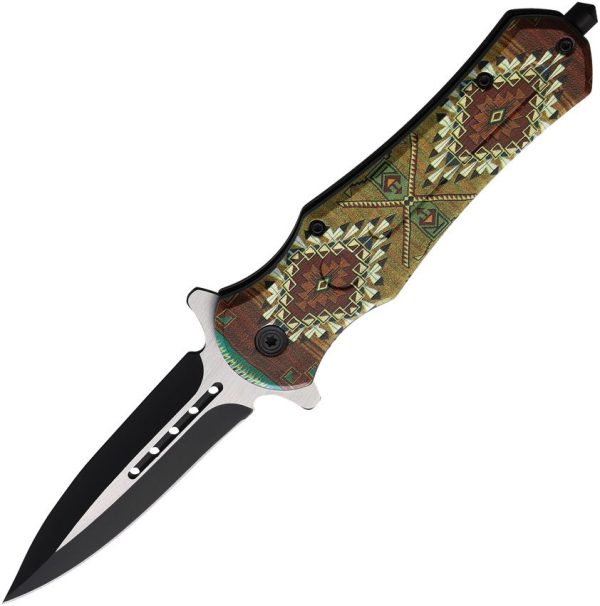 ElitEdge Linerlock A/O Southwest Spear Point Nickel Handle
