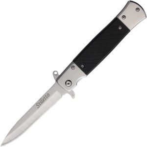 ElitEdge Stiletto Linerlock Assisted Opening Black G10