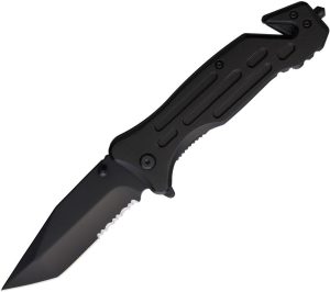 ElitEdge Rescue Linerlock Assisted Opening Tanto Black
