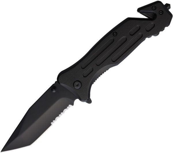 ElitEdge Rescue Linerlock Assisted Opening Tanto Black