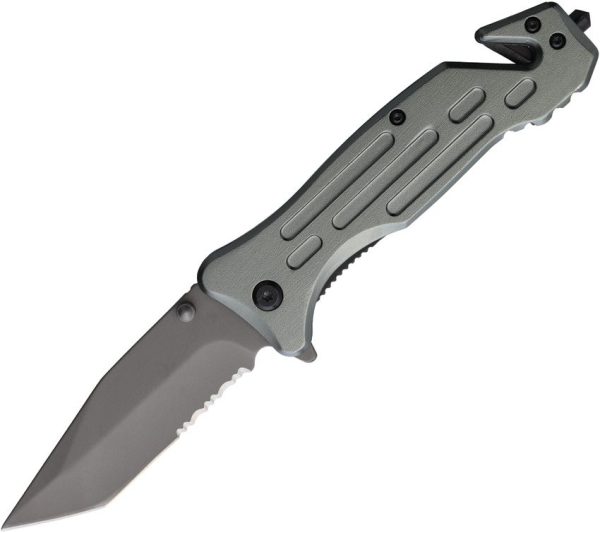ElitEdge Rescue Linerlock Assisted Opening Tanto Gray