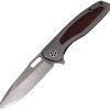 ElitEdge Linerlock Gray Titanium Ebony Wood Insert