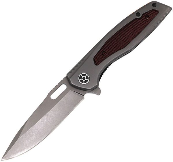 ElitEdge Linerlock Gray Titanium Ebony Wood Insert