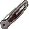 ElitEdge Linerlock Gray Titanium Ebony Wood Insert