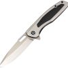 ElitEdge Linerlock Silver Titanium Ebony Wood Insert