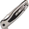 ElitEdge Linerlock Silver Titanium Ebony Wood Insert