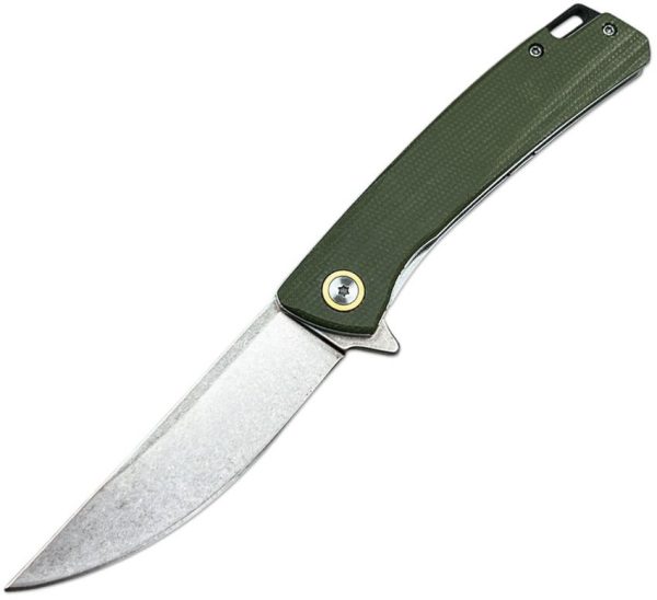 ElitEdge Linerlock Green Micarta D2 Blade
