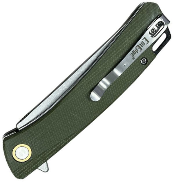 ElitEdge Linerlock Green Micarta D2 Blade