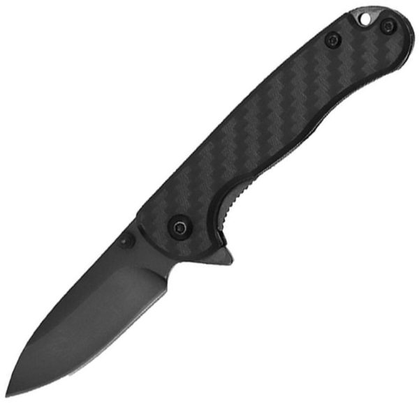 ElitEdge Linerlock Carbon Fiber Black Blade