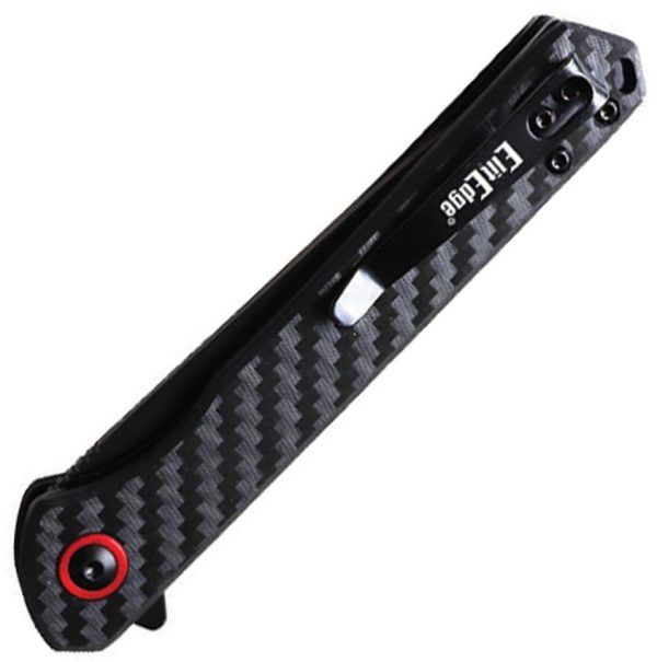 ElitEdge Linerlock Carbon Fiber Black Spear Point