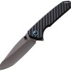 ElitEdge Linerlock Carbon Fiber Gray Drop Point