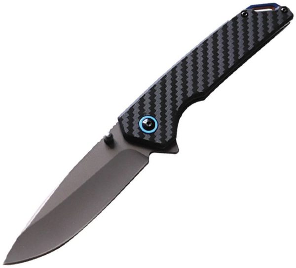 ElitEdge Linerlock Carbon Fiber Gray Drop Point