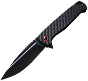 ElitEdge Linerlock Carbon Fiber Drop Point Black