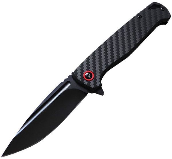 ElitEdge Linerlock Carbon Fiber Drop Point Black