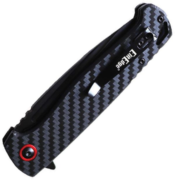 ElitEdge Linerlock Carbon Fiber Drop Point Black
