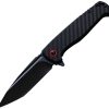 ElitEdge Linerlock Carbon Fiber Tanto Black