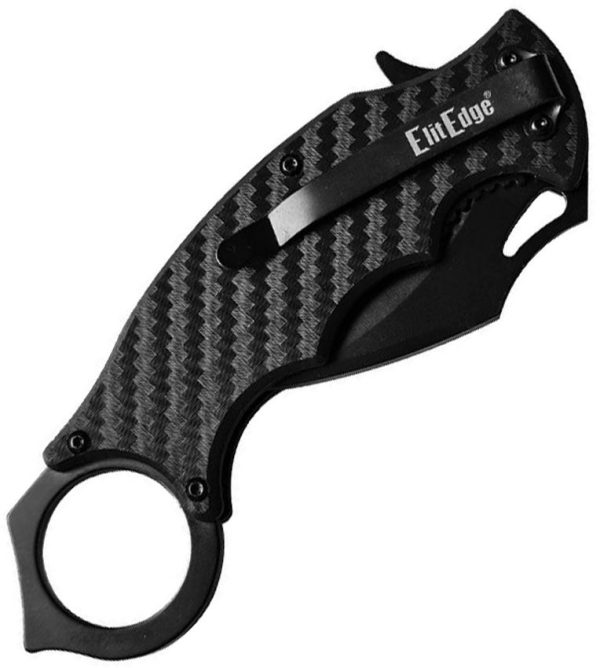 ElitEdge Karambit Linerlock Carbon Fiber Black