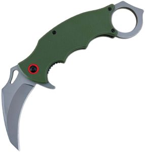 ElitEdge Karambit Linerlock OD Green G10 Folding Knife
