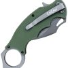 ElitEdge Karambit Linerlock OD Green G10 Folding Knife
