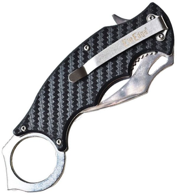 ElitEdge Karambit Linerlock Carbon Fiber Folding Knife