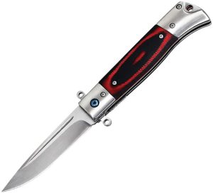 ElitEdge Linerlock Drop Point Black/Red G10 Folding Knife