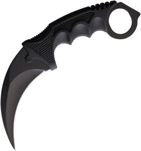 ElitEdge Karambit Fixed Black ABS Neck Knife