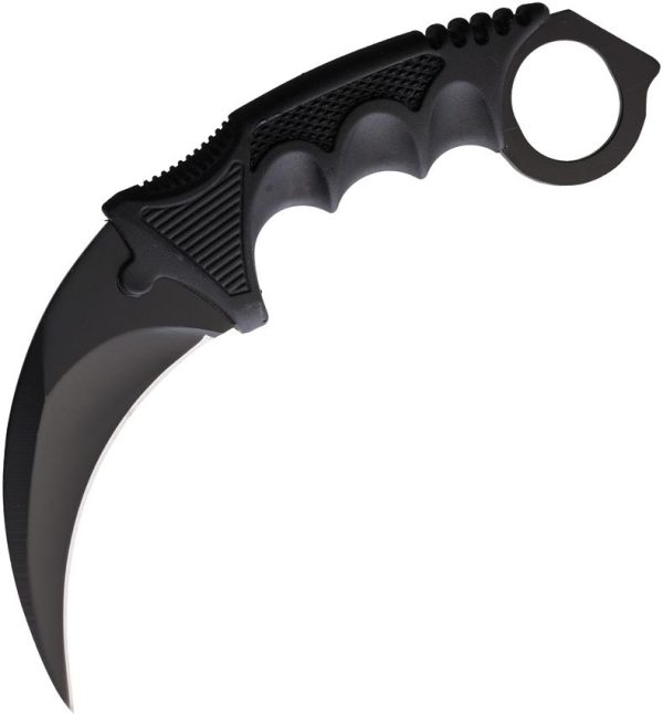 ElitEdge Karambit Fixed Black ABS Neck Knife