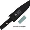 ElitEdge Survival Fixed Blade Black Sawback Stainless