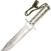 ElitEdge Survival Fixed Blade Satin Sawback Stainless