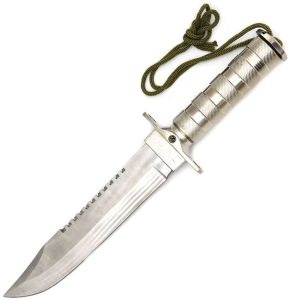 ElitEdge Survival Fixed Blade Satin Sawback Stainless