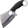 ElitEdge Fixed Blade Cleaver - Black Wood Handle