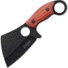 ElitEdge Fixed Blade Cleaver - Brown Wood Handle