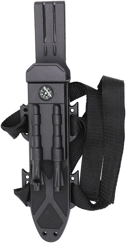 ElitEdge Tactical Fixed Blade - Black Rubber Handle