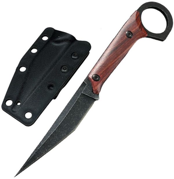 ElitEdge Fixed Blade Wood - 440 Stainless Stonewash