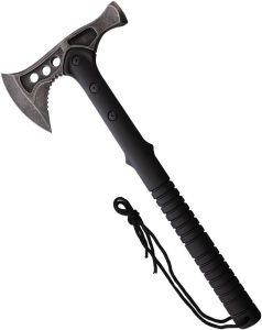 EEAAXE9H.jpg ElitEdge Tactical Axe 15.25" Black Stainless Steel Fixed Blade