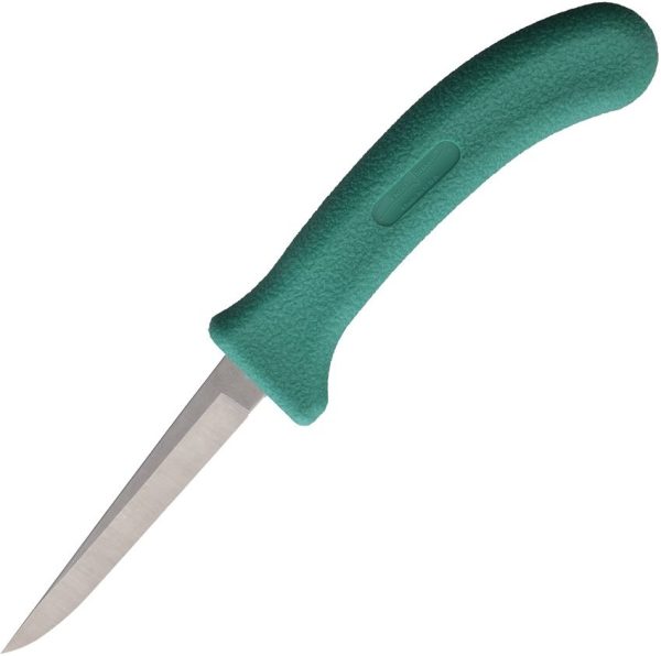 Poultry Knife 3.75 inches Stainless Stonewash - Green Handle