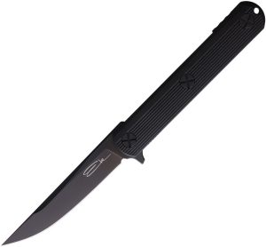 EK Linerlock Folding Knife S35VN Blade Black Glass Nylon