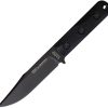 Ek Short Clip Point Fixed Blade Knife 1095 Carbon Steel Black