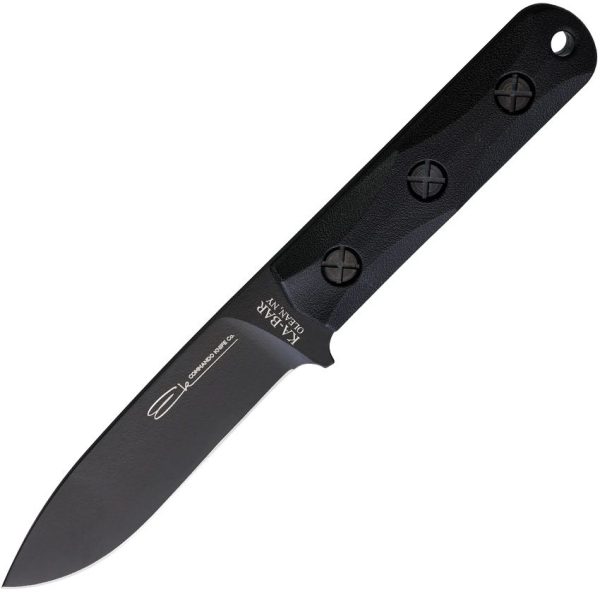 Ek Short Drop Point Fixed Blade Knife 1095 Carbon Steel Black