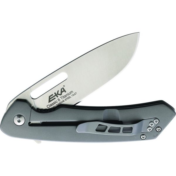 EKA Classic 8 Framelock Gray Titanium Stainless Knife