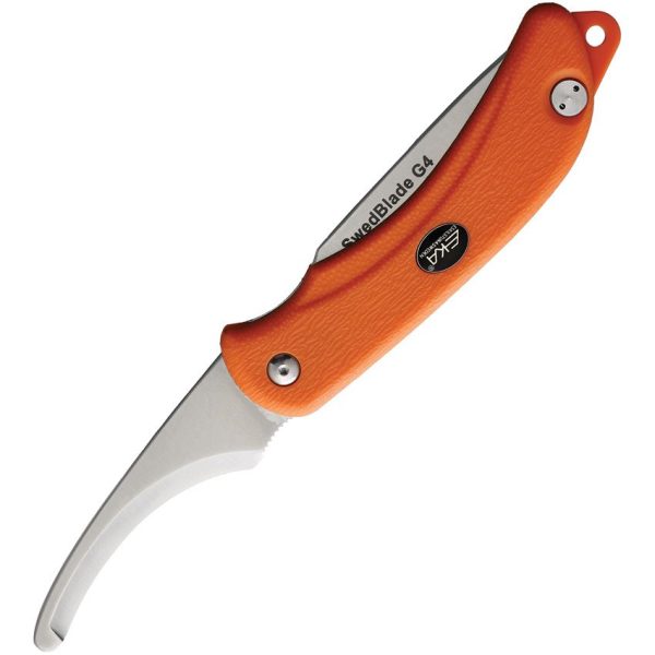 EKA Swedblade G4 Orange Fixed Blade Knife 12C27 Sandvik Steel