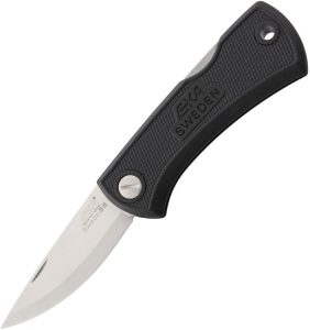EKA Swede 88 Lockback Black Rubber Stainless Knife