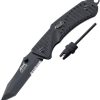 EKA Swede T9 Button Lock Folding Knife Black Sandvik 12C27