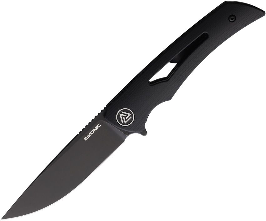 EIKONIC Aperture Linerlock Folding Knife Black D2 3.13"