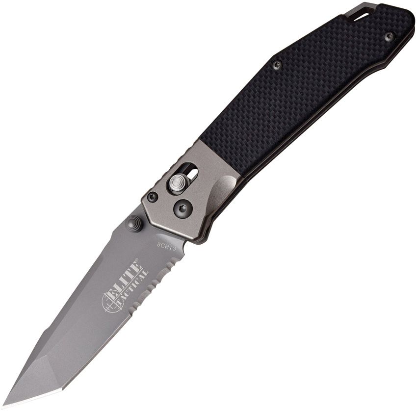Elite Tactical Rapid Lock Folder 3.5" Black G10 Folding Knife
