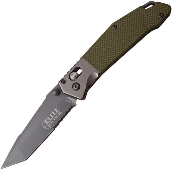 Elite Tactical Rapid Lock Folder Green G10