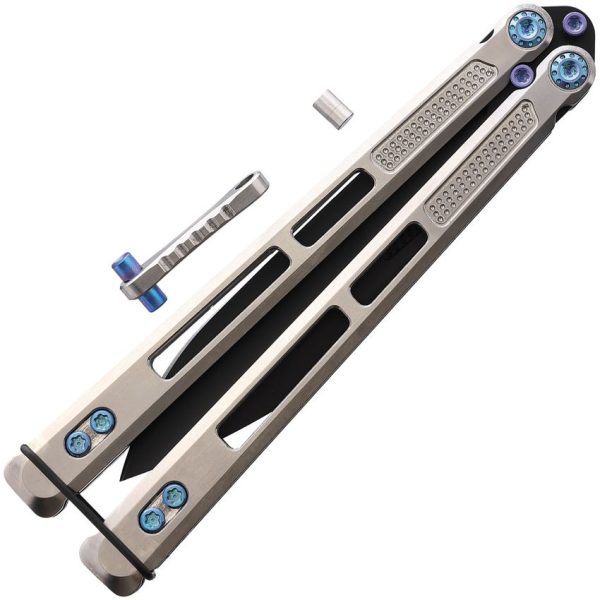 EOS102_add_01.jpg EOS Trident Satin Blue Folding Knife CPM S30V Titanium